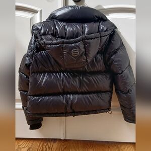 Super Puff Kids Black Puffer Jacket with Hood